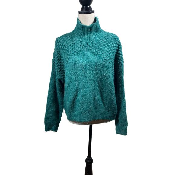 Free People Bradley Textured Pullover Sweater in Alpine Heather, size XL, NWOT - Picture 6 of 13